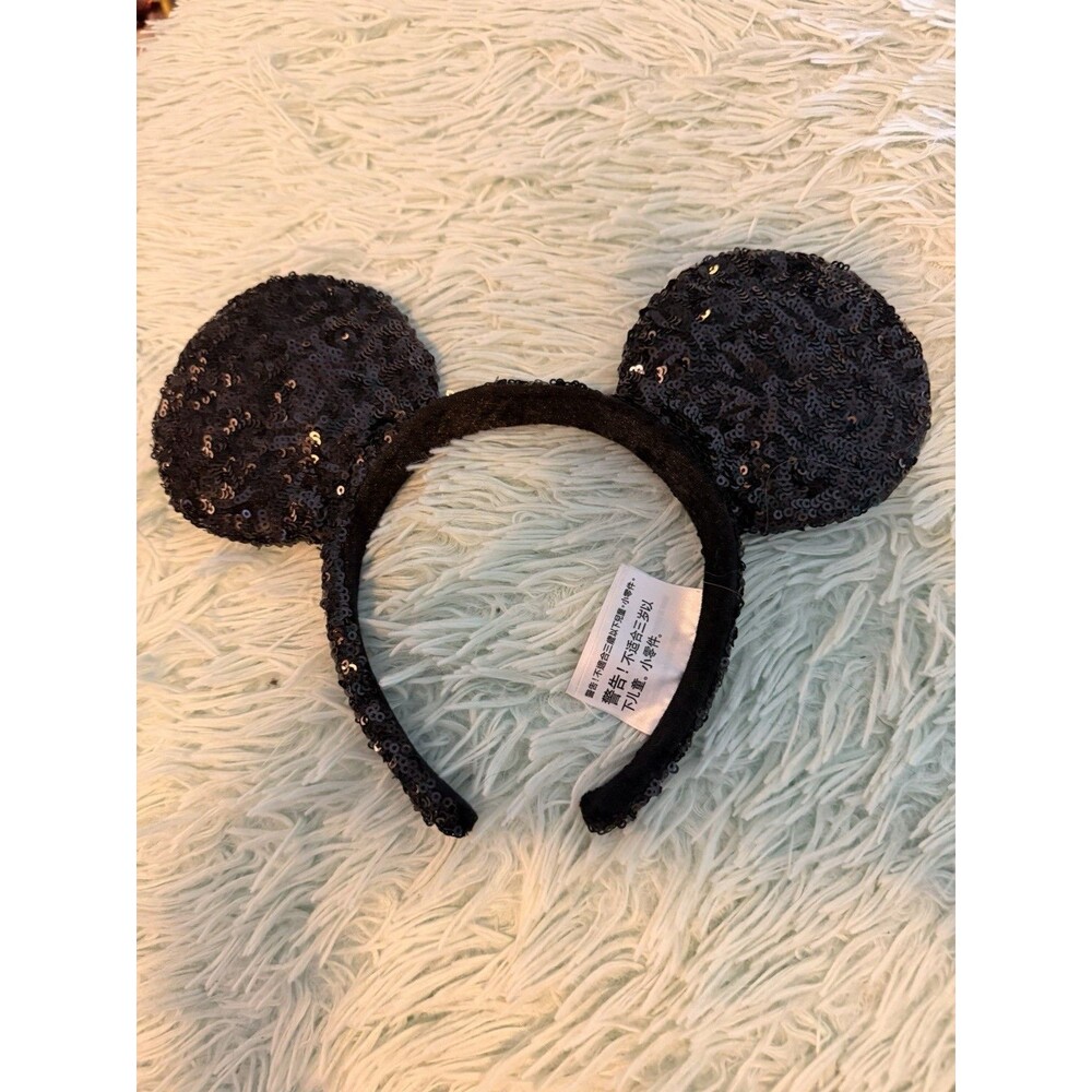 Disney Parks Mickey Mouse Sequin Headband – Non-Metallic Black